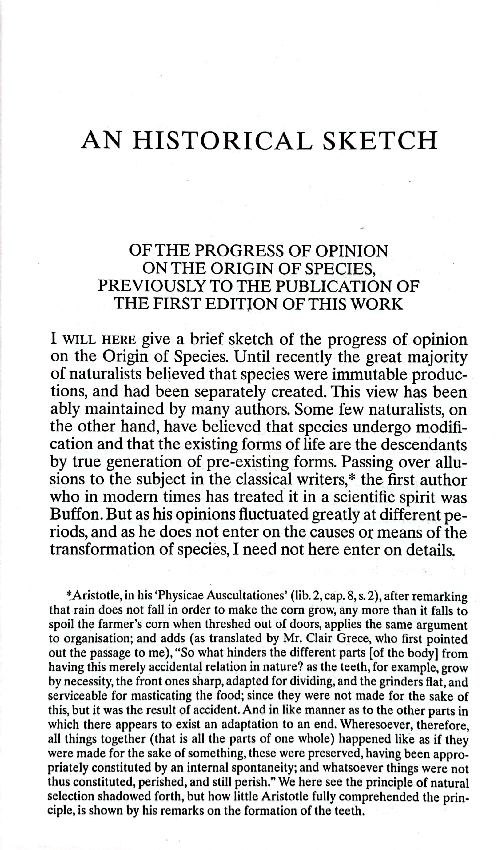 the origin of species