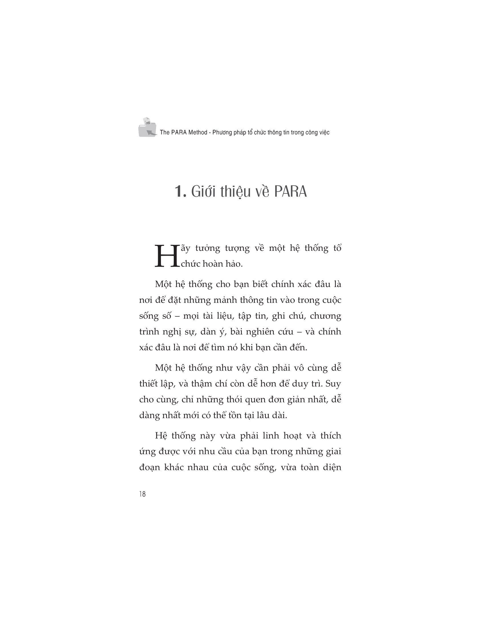 the para method - phương pháp tổ chức thông tin trong công việc