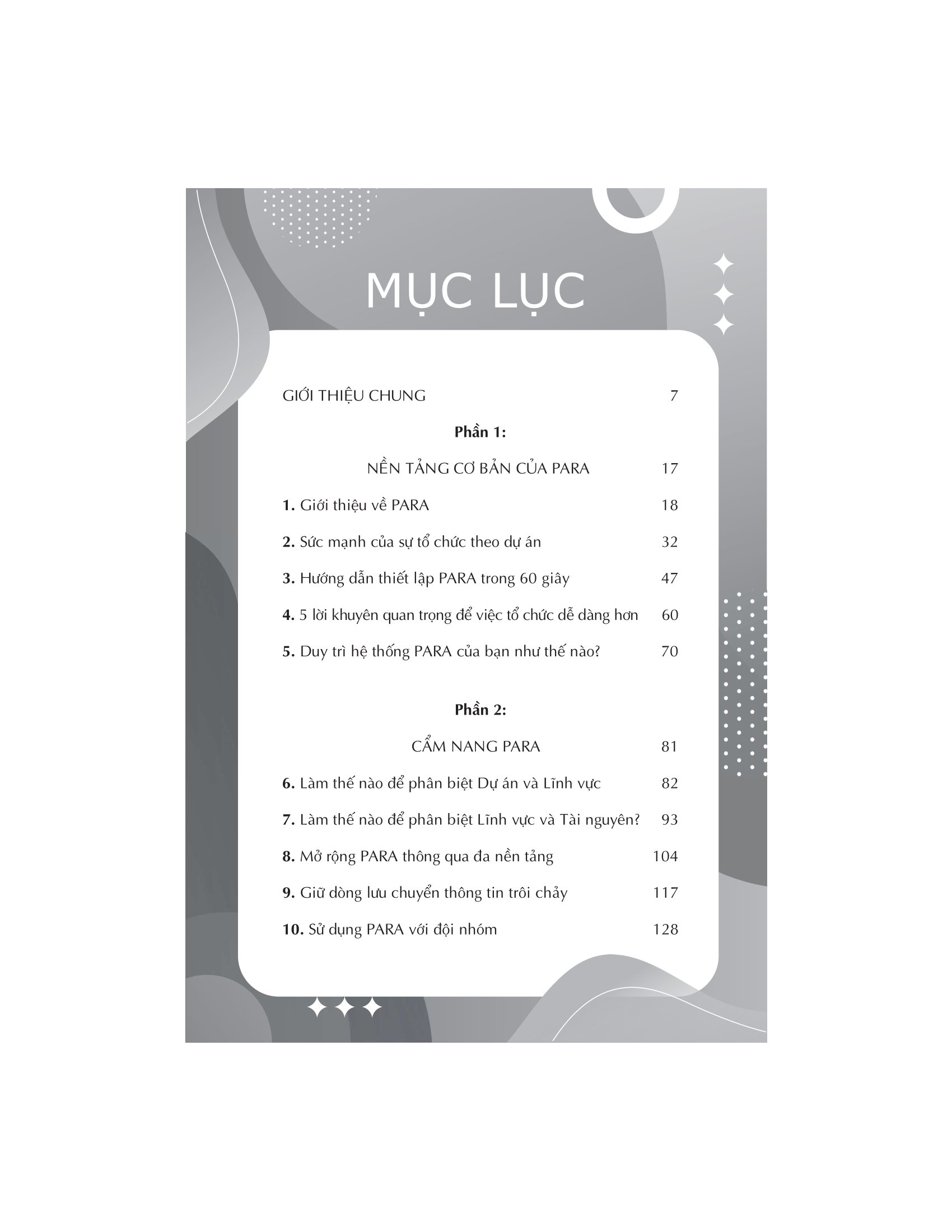 the para method - phương pháp tổ chức thông tin trong công việc