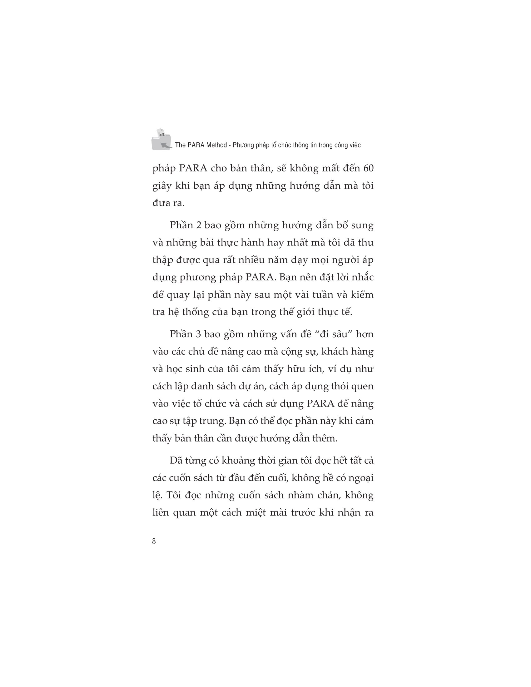 the para method - phương pháp tổ chức thông tin trong công việc