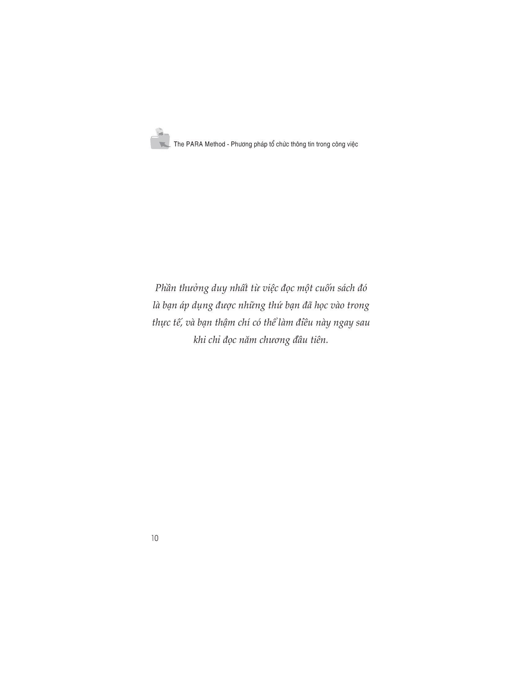 the para method - phương pháp tổ chức thông tin trong công việc