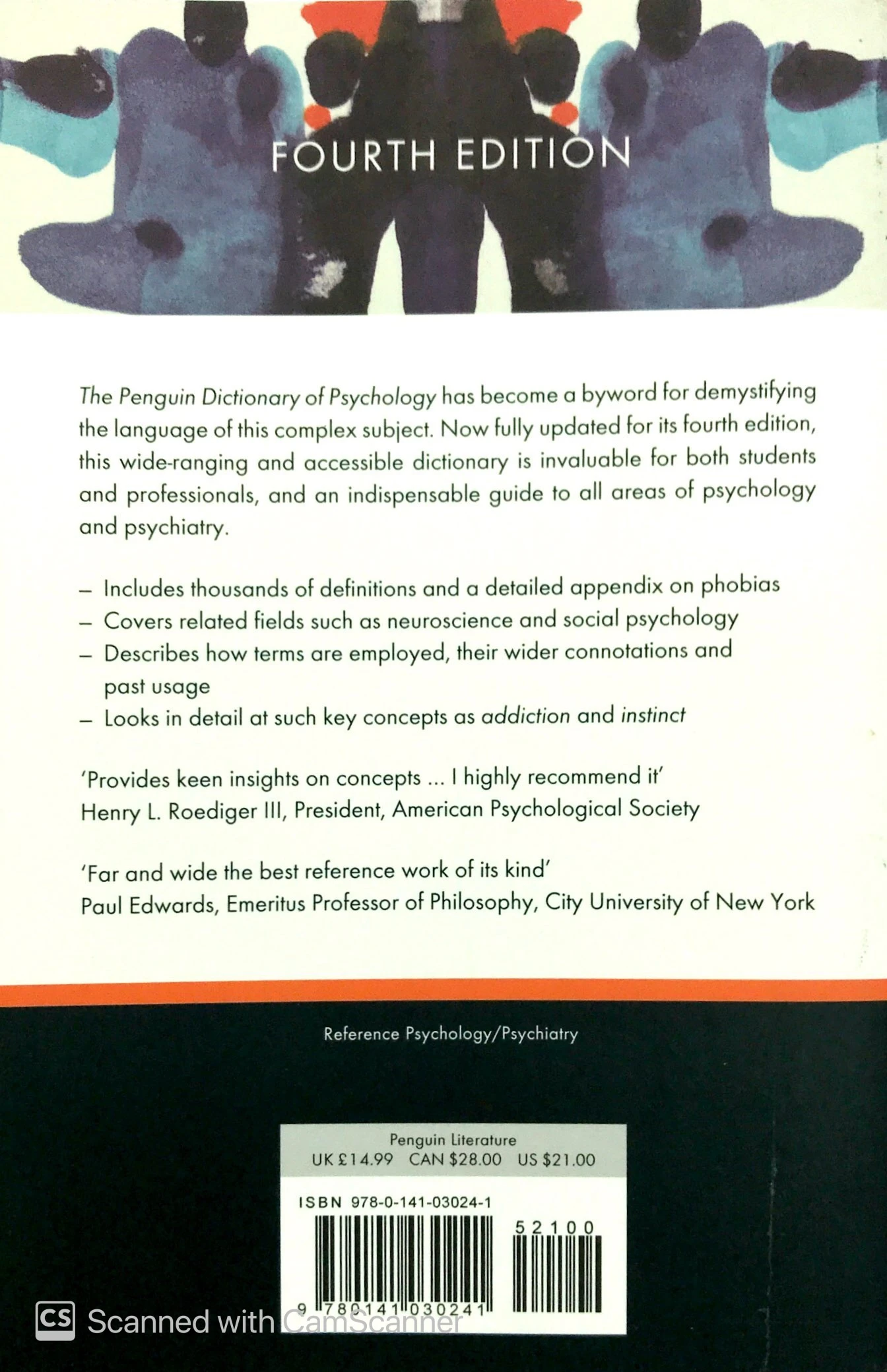 the penguin dictionary of psychology: fourth edition