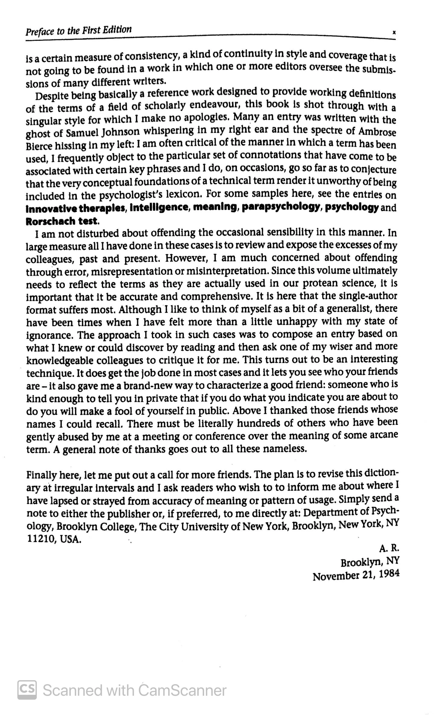 the penguin dictionary of psychology: fourth edition