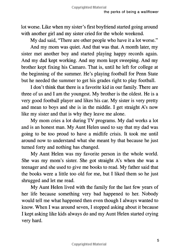 the perks of being a wallflower