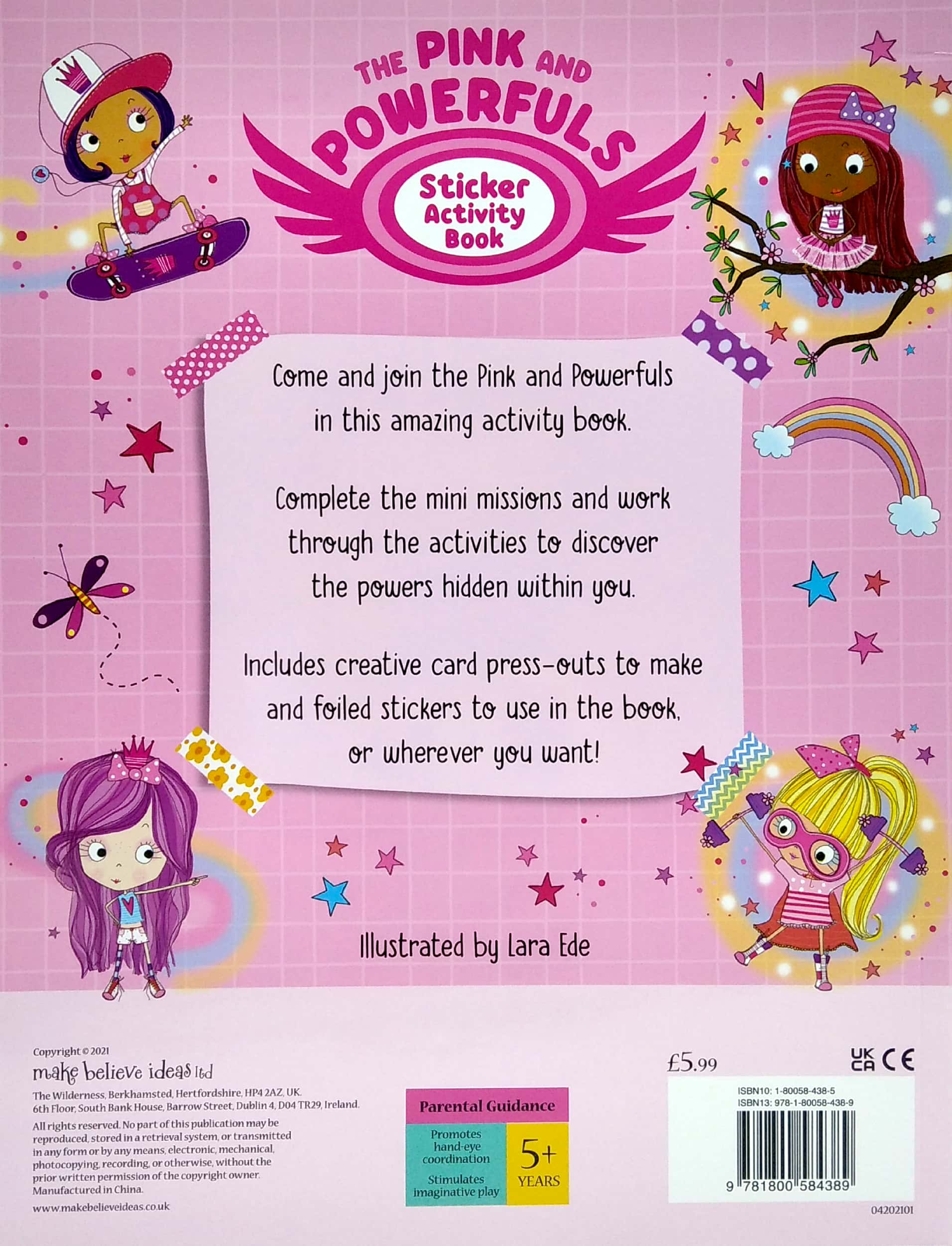 the pink and powerfuls sticker activity books