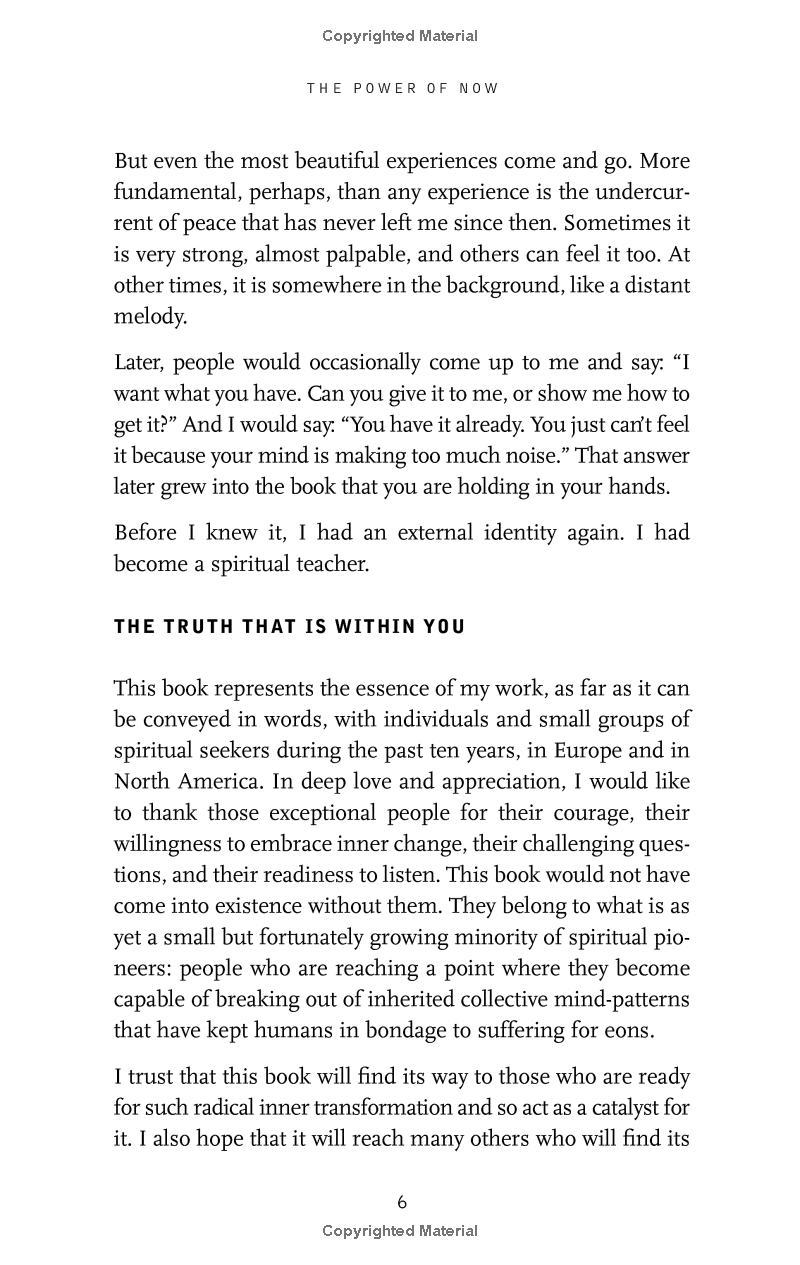 The Power Of Now: A Guide To Spiritual Enlightenment