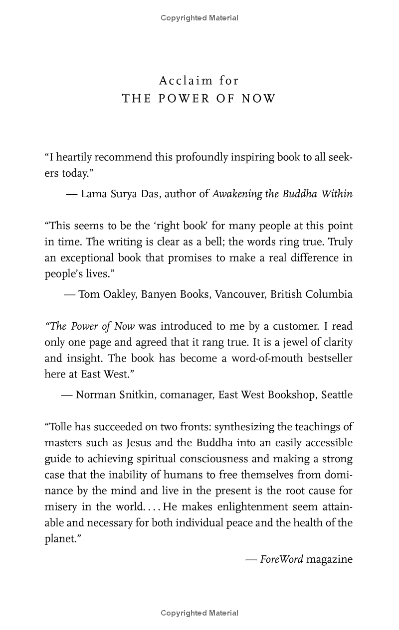 The Power Of Now: A Guide To Spiritual Enlightenment