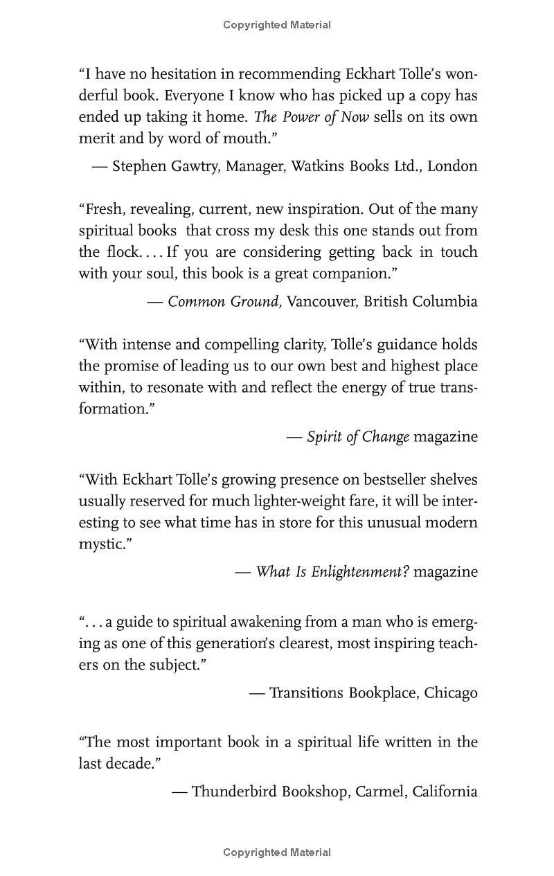 The Power Of Now: A Guide To Spiritual Enlightenment