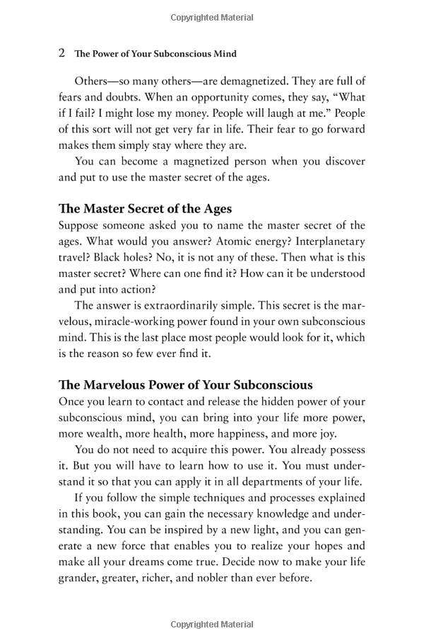 the power of your subconscious mind