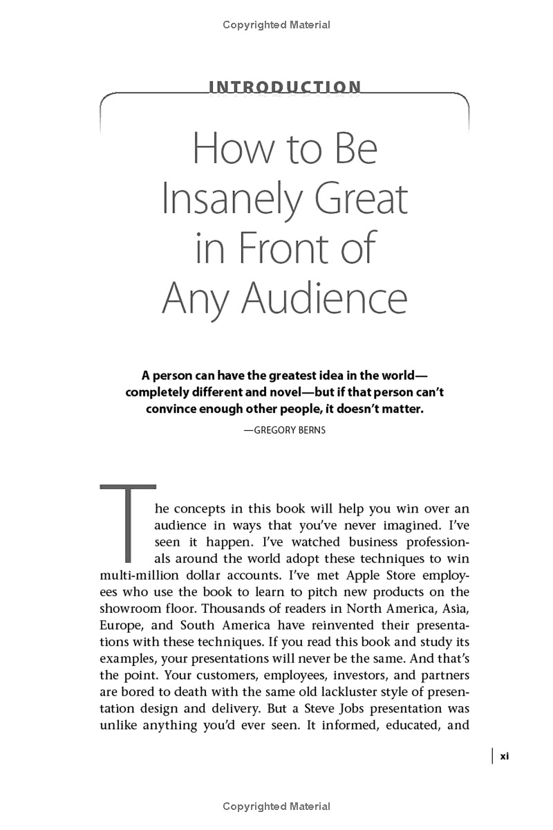 the presentation secrets of steve jobs: how to be insanely great in front of any audience