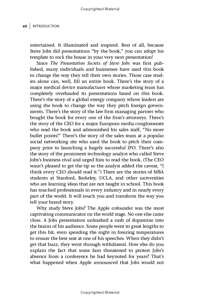 the presentation secrets of steve jobs: how to be insanely great in front of any audience