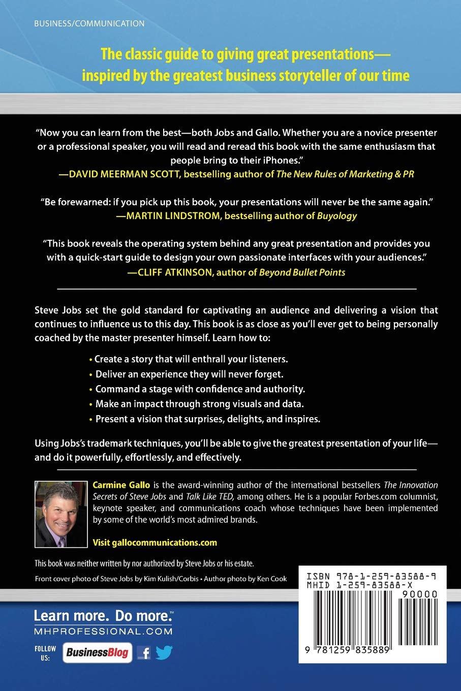 the presentation secrets of steve jobs: how to be insanely great in front of any audience