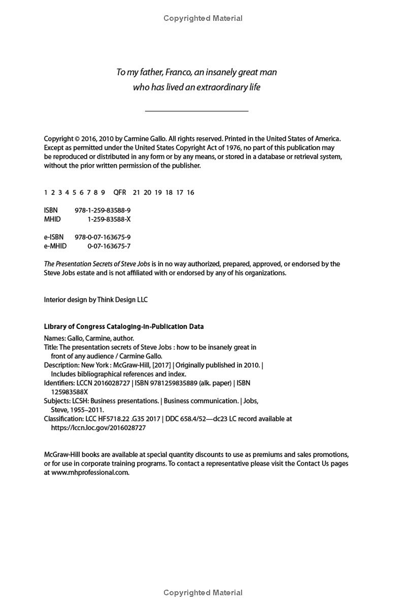 the presentation secrets of steve jobs: how to be insanely great in front of any audience