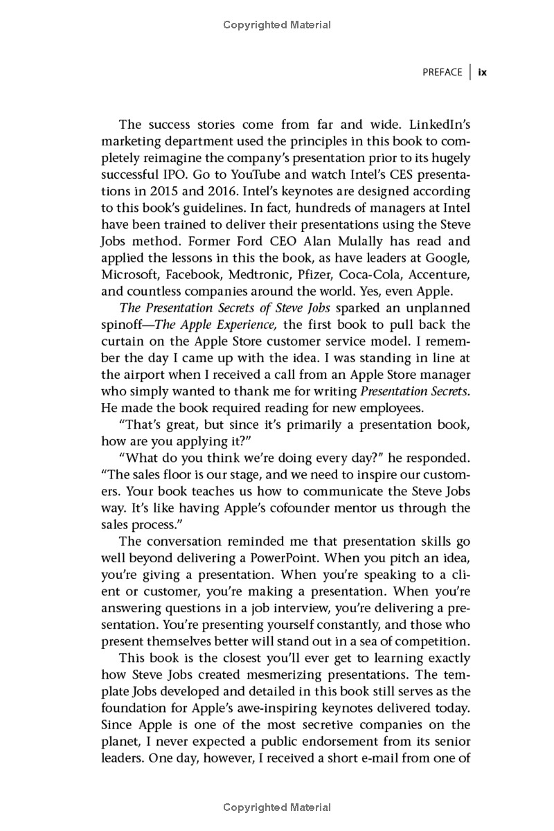 the presentation secrets of steve jobs: how to be insanely great in front of any audience