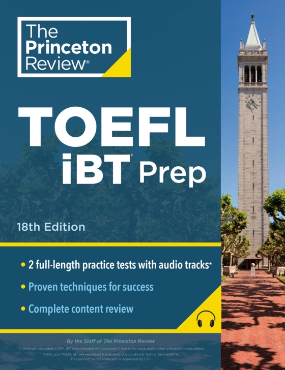 the princeton review toefl ibt prep with audio/listening tracks, 18th edition