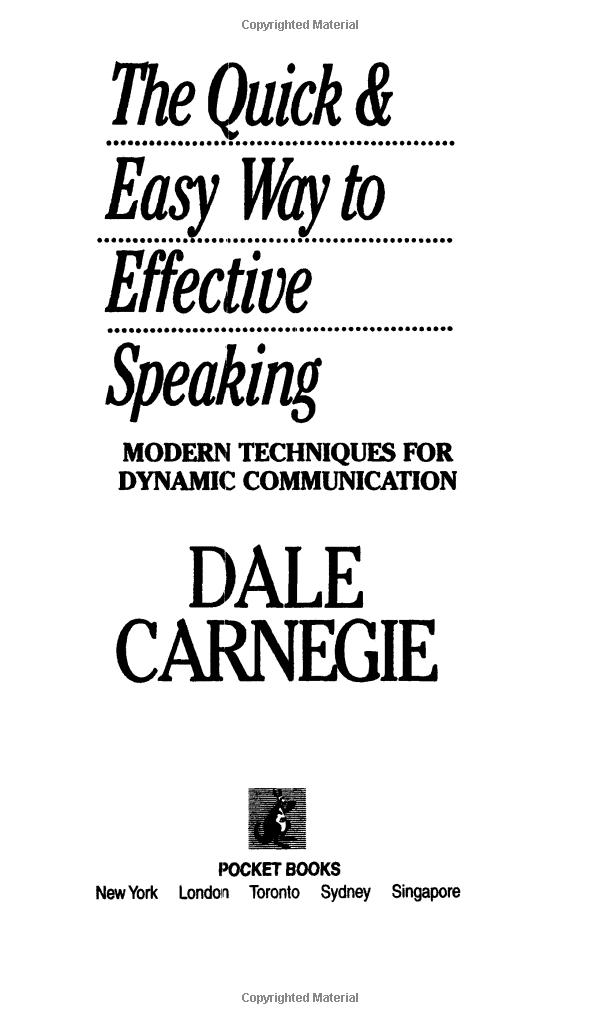 the quick and easy way to effective speaking