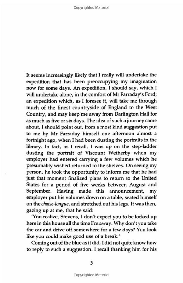 the remains of the day (vintage international)