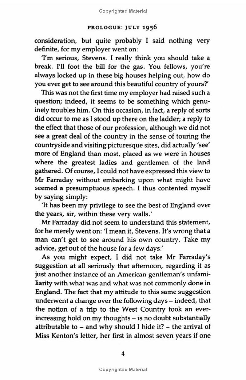 the remains of the day (vintage international)