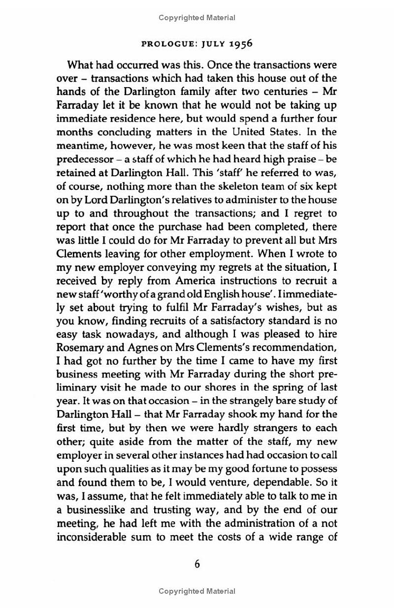 the remains of the day (vintage international)