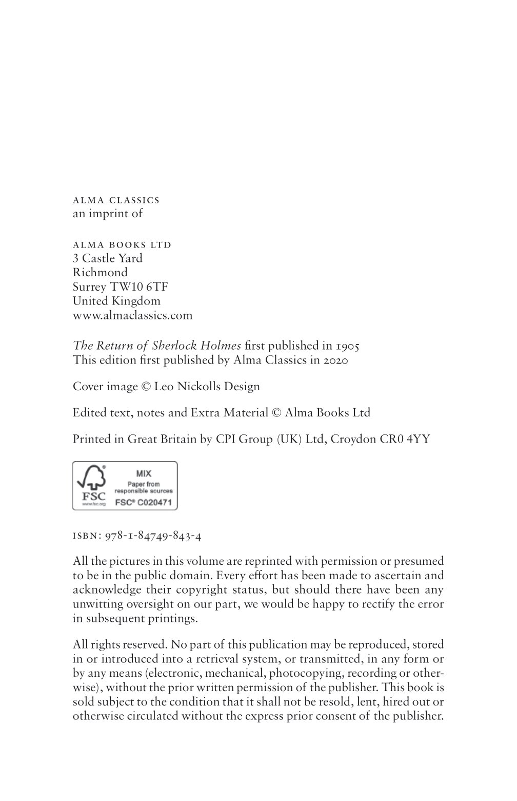 the return of sherlock holmes (alma junior classics)