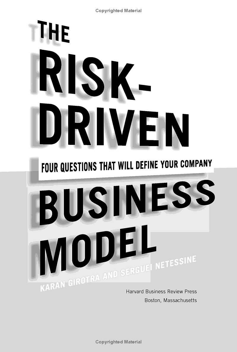 the risk-driven business model: four questions that will define your company