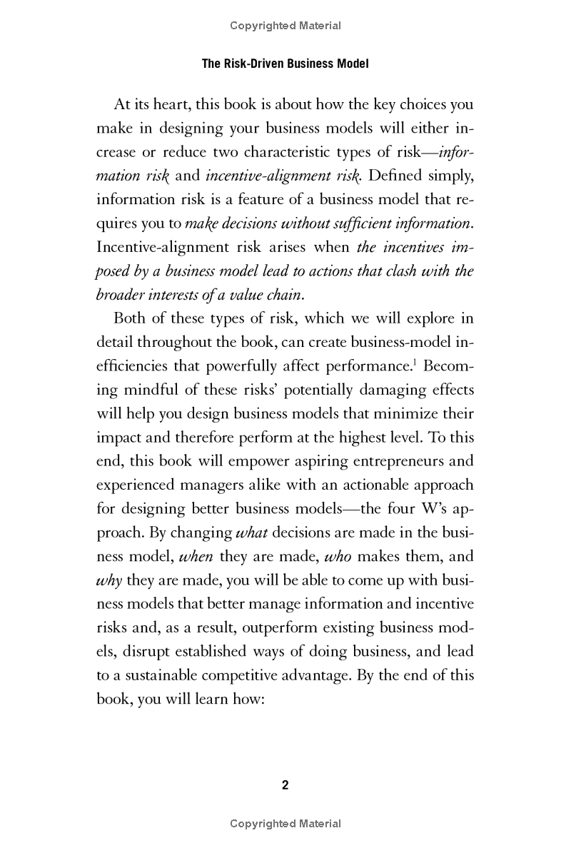 the risk-driven business model: four questions that will define your company