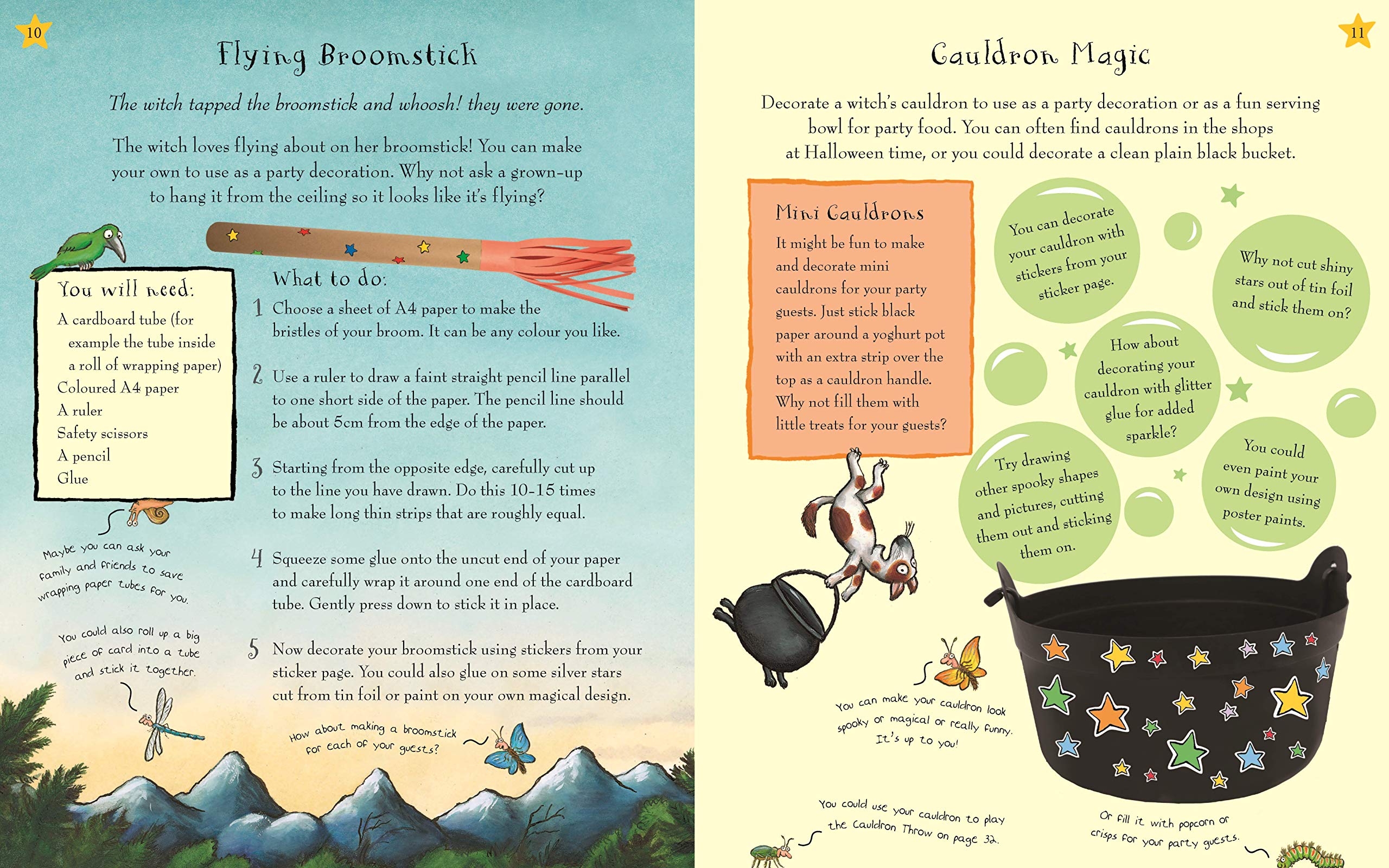 the room on the broom party book