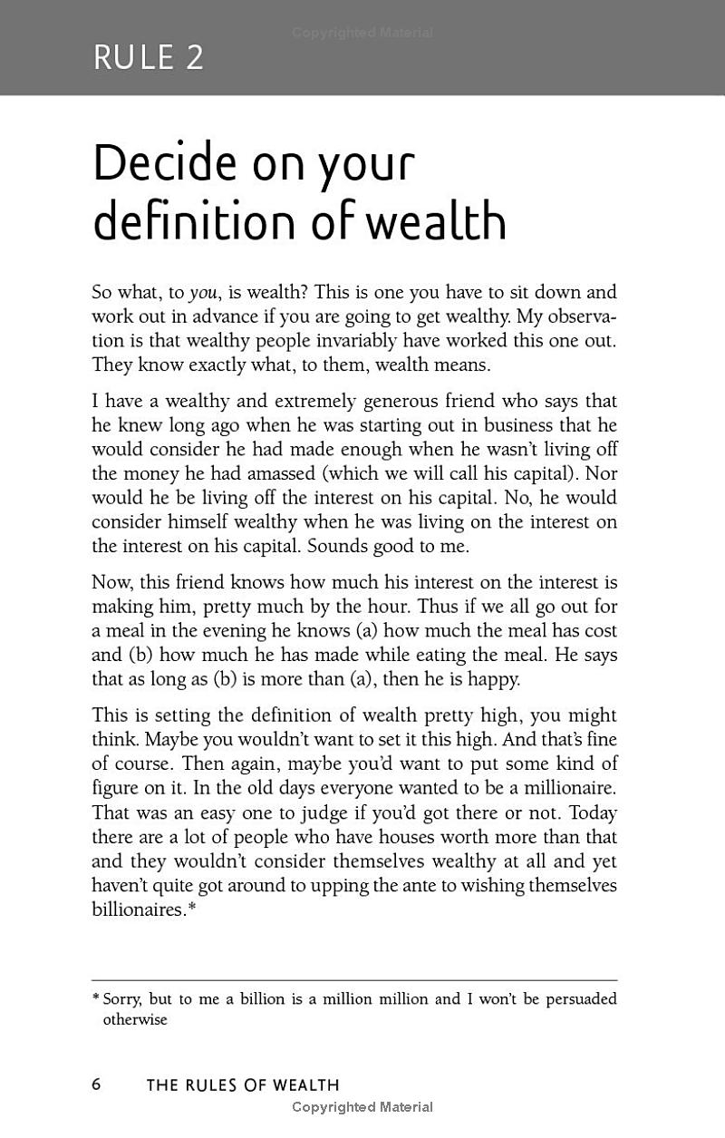 the rules of wealth
