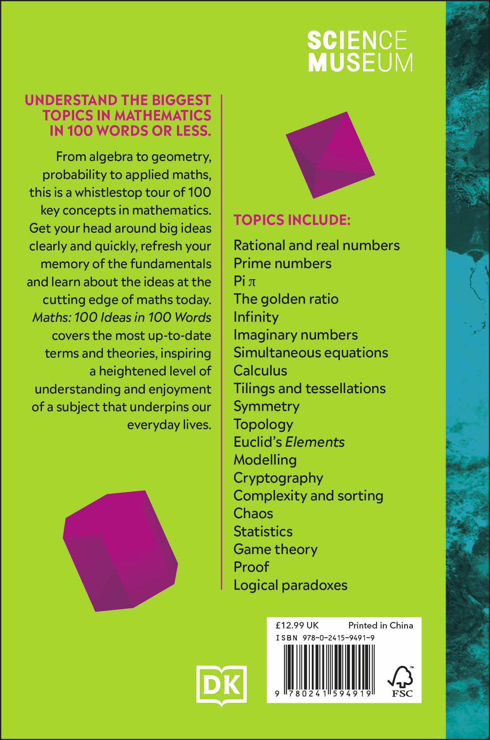 the science museum 100 maths ideas in 100 words - a whistle-stop tour of key concepts