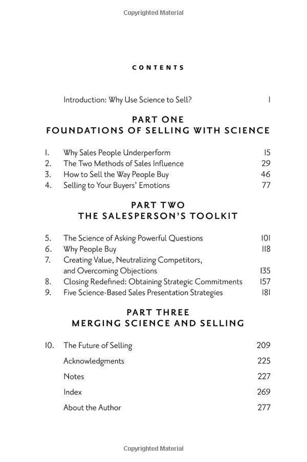 the science of selling: proven strategies to make your pitch, influence decisions, and close the deal