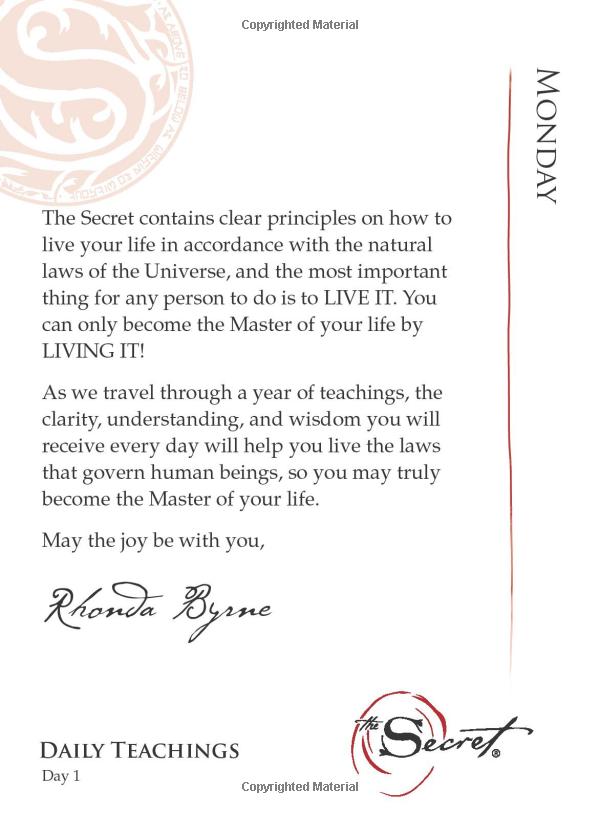 the secret : daily teachings: flip-top, tear sheet edition