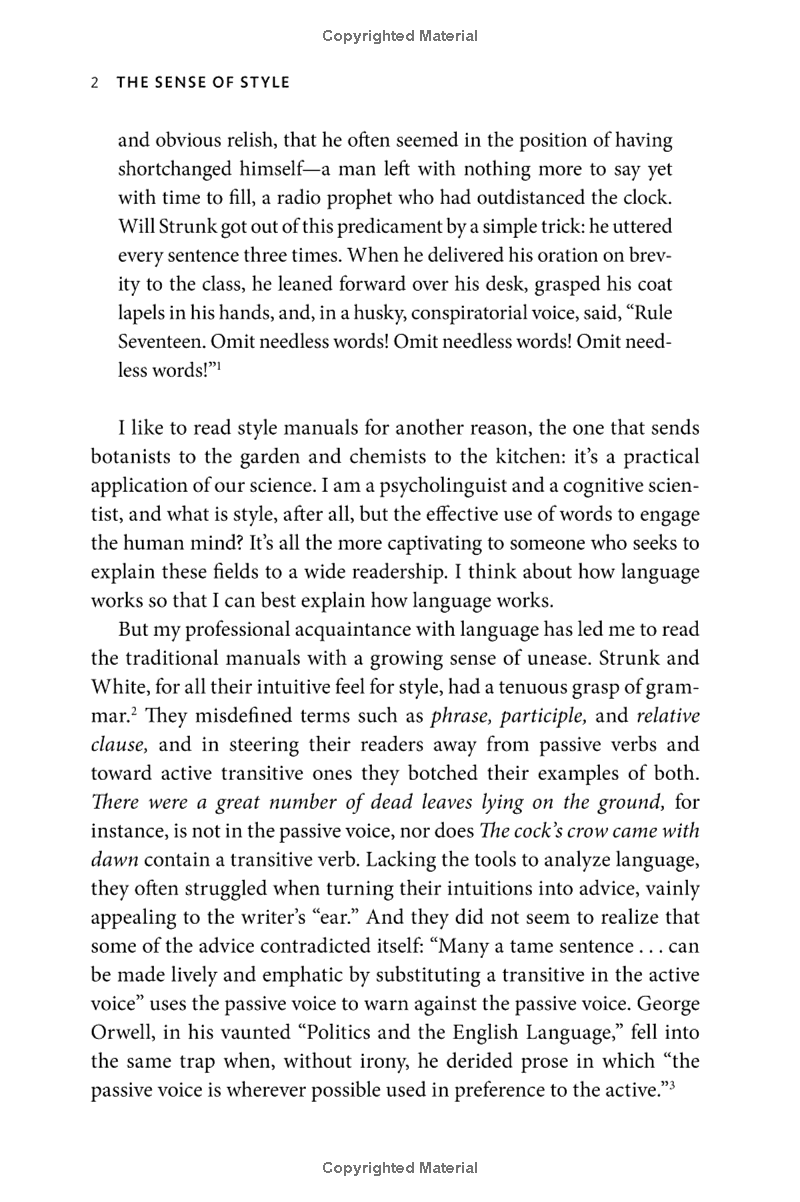 the sense of style : the thinking person's guide to writing in the 21st century