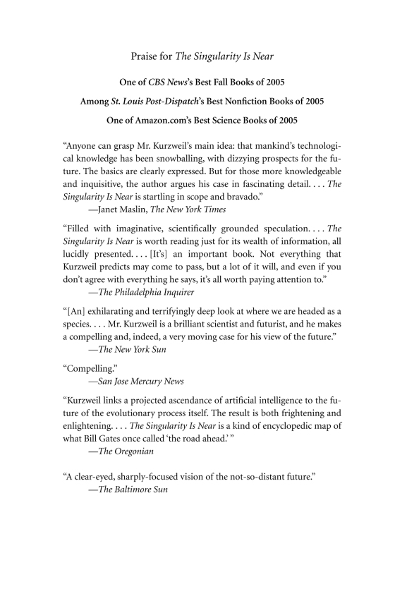 the singularity is near