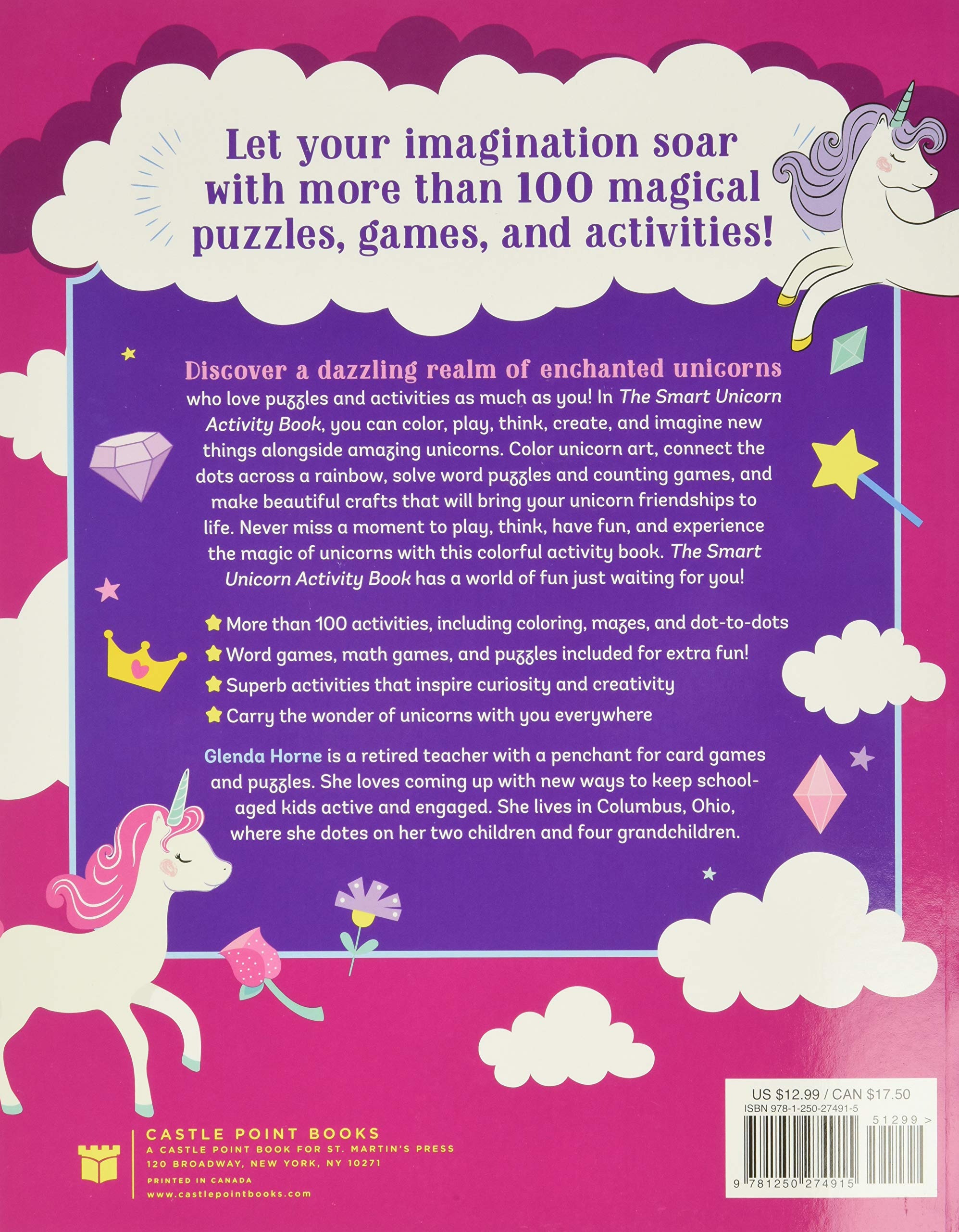 the smart unicorn activity book: magical fun, games, and puzzles!