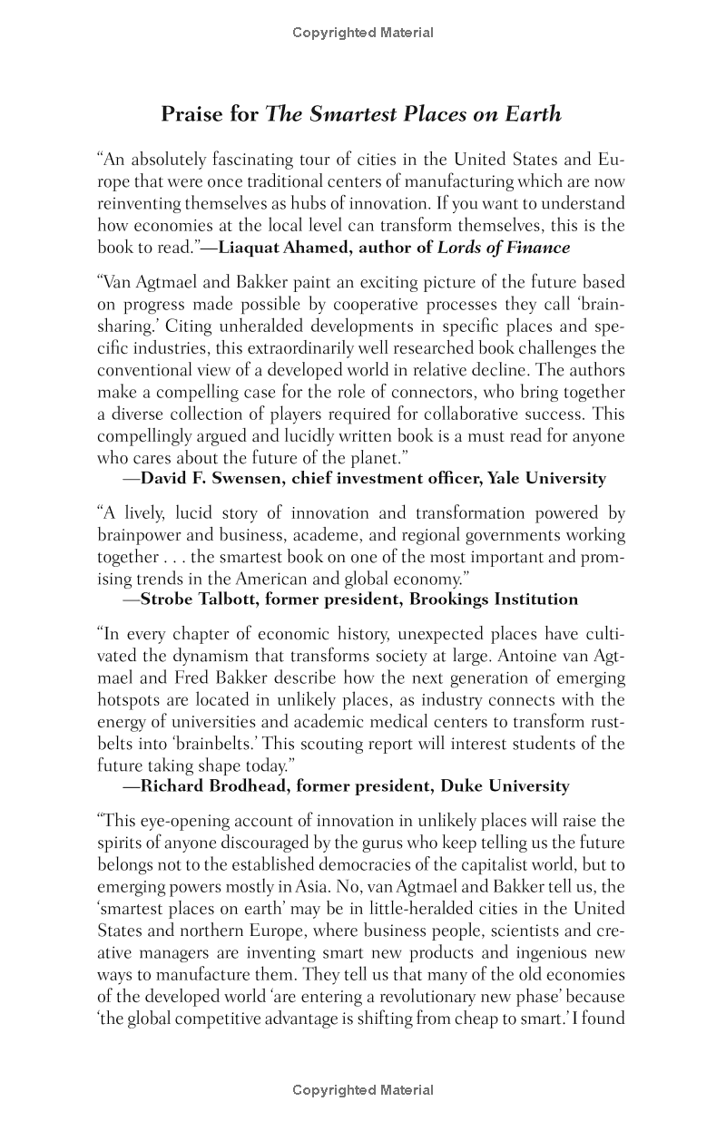 the smartest places on earth: why rustbelts are the emerging hotspots of global innovation