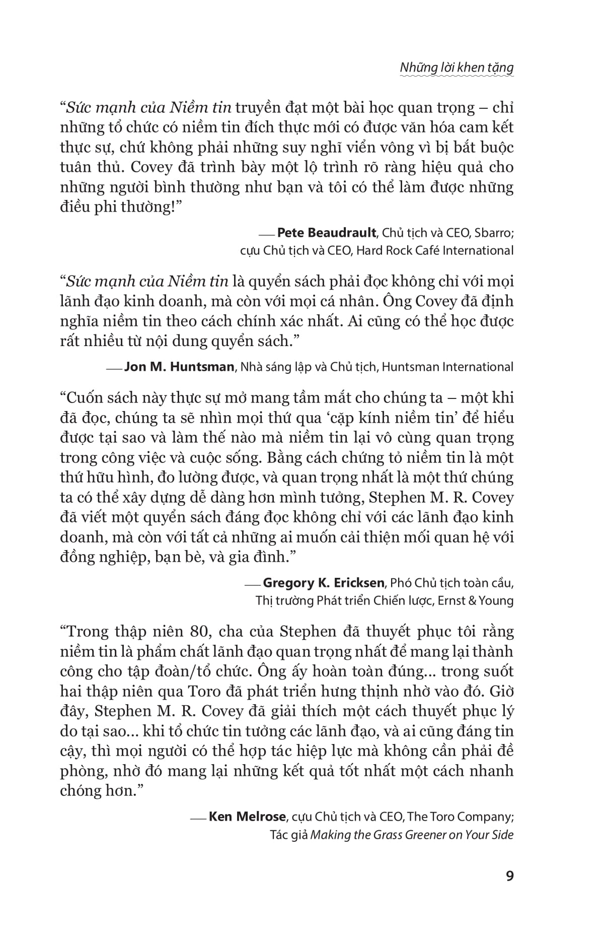 the speed of trust - sức mạnh của niềm tin