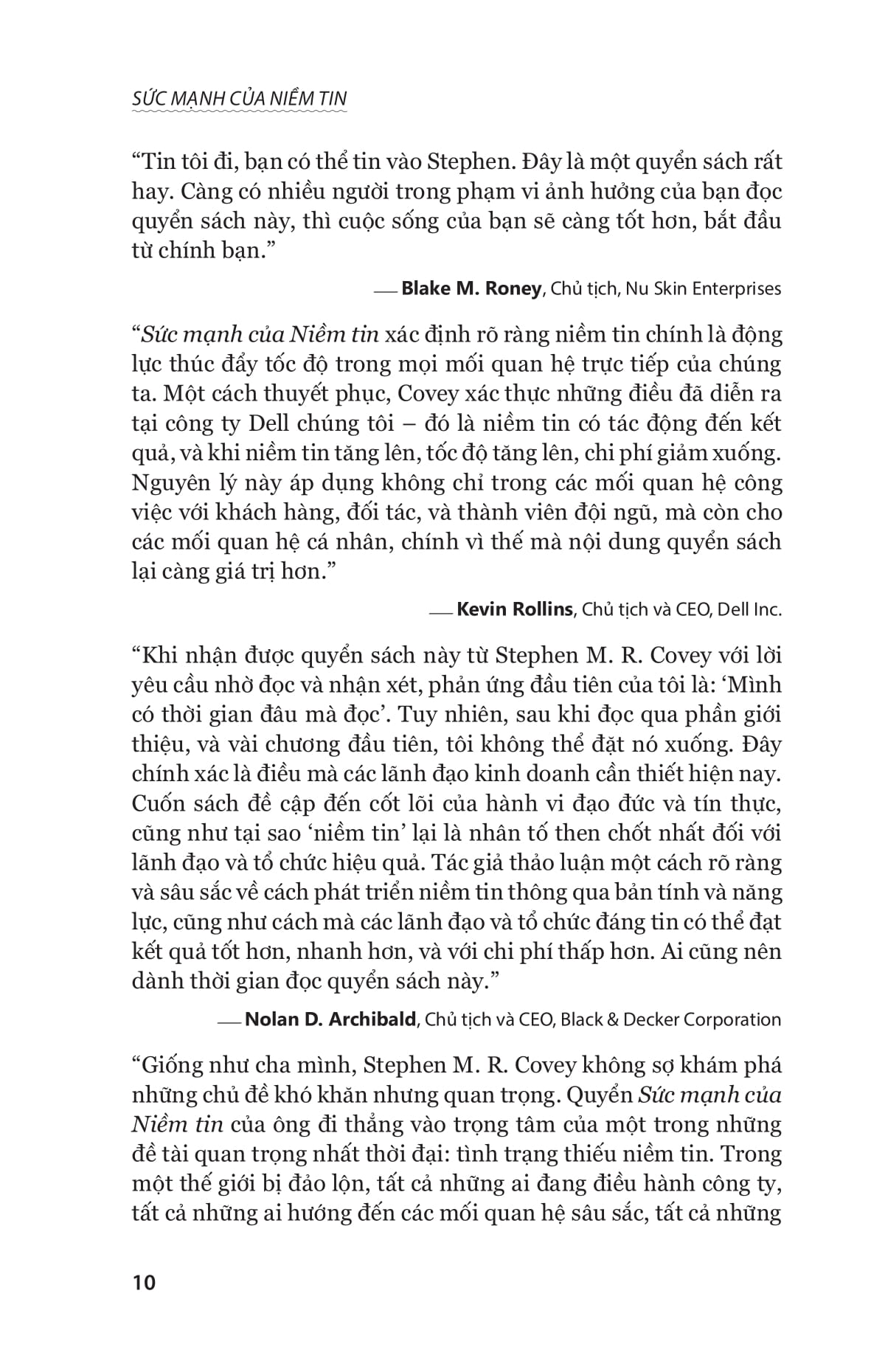 the speed of trust - sức mạnh của niềm tin