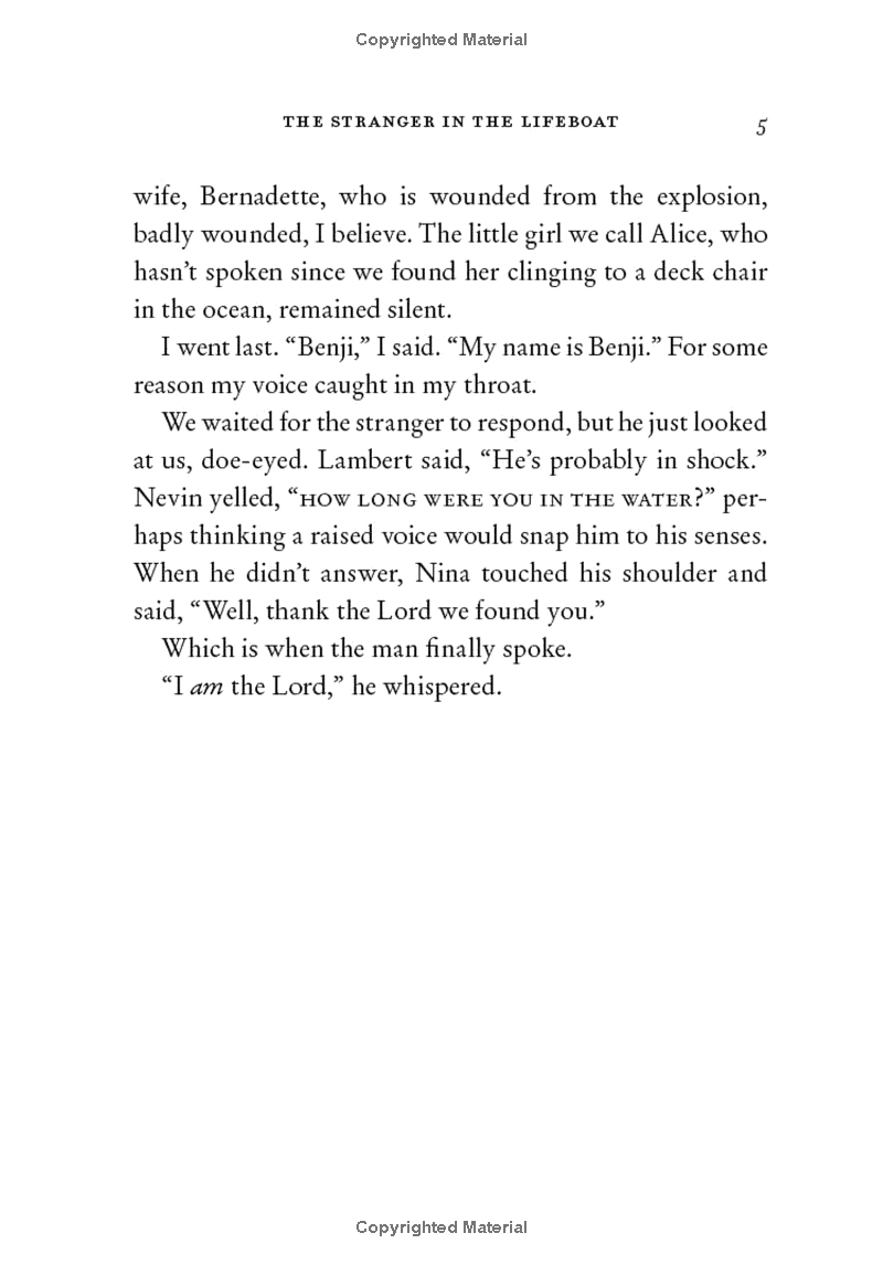 the stranger in the lifeboat