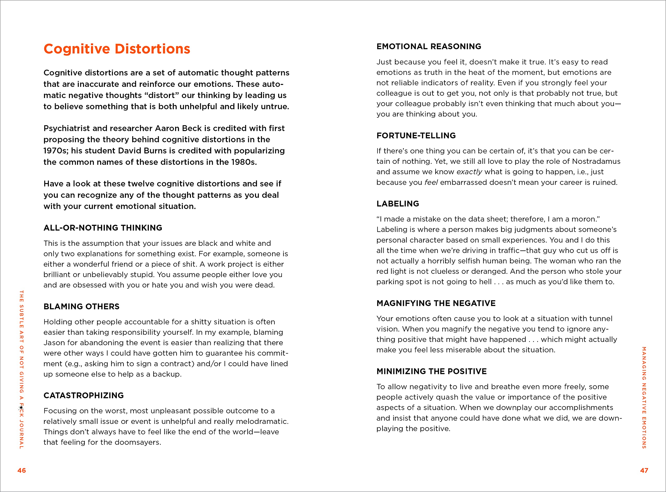 the subtle art of not giving a f*ck journal