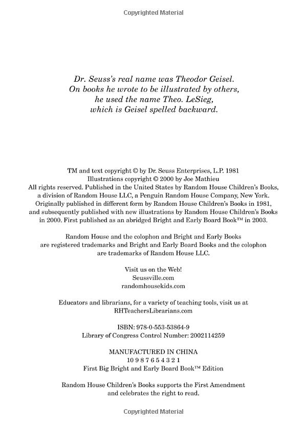 the tooth book (big bright & early board book)