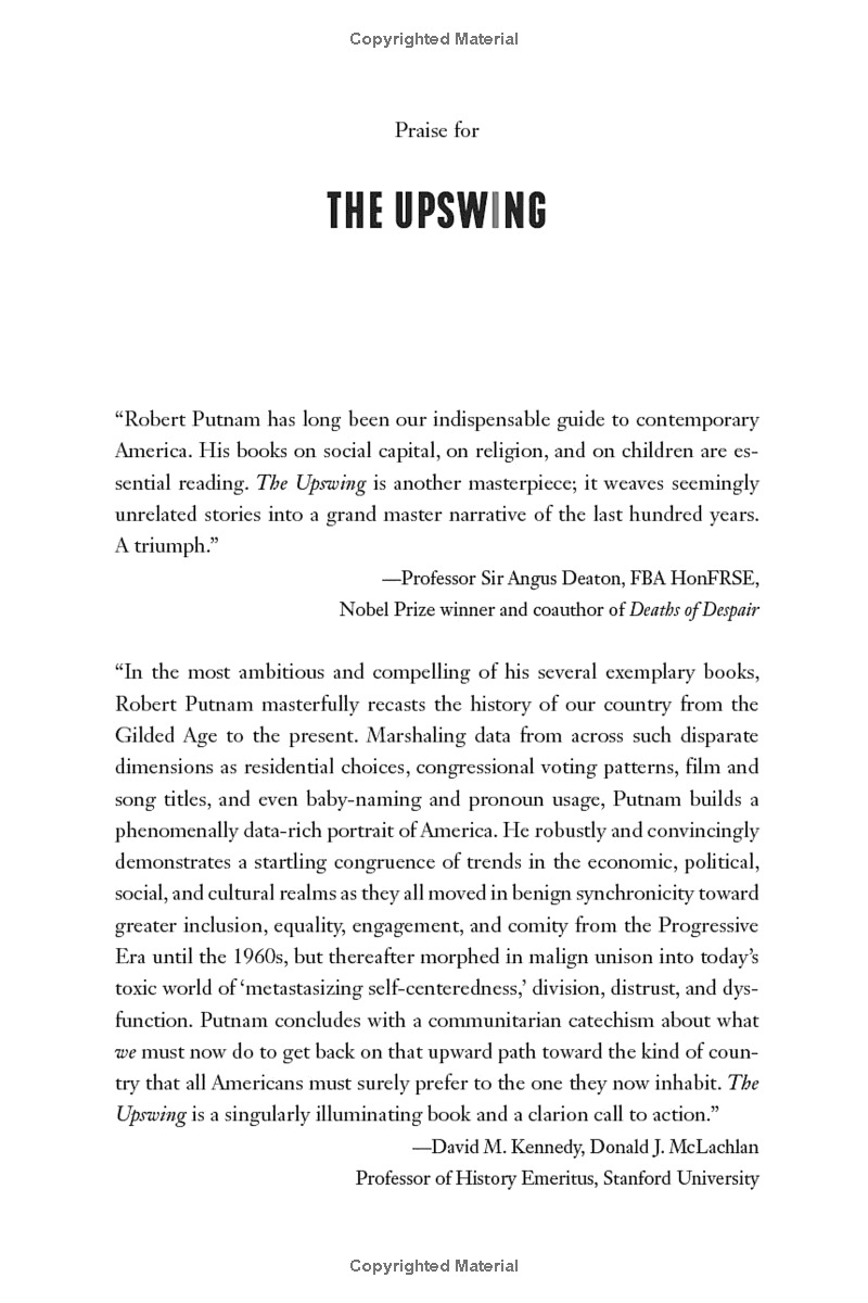 the upswing: how america came together a century ago and how we can do it again