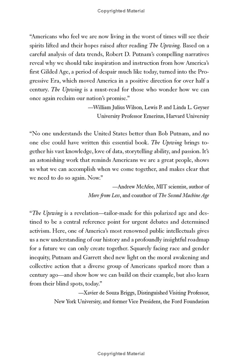 the upswing: how america came together a century ago and how we can do it again