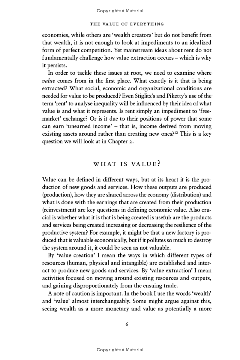 the value of everything: making and taking in the global economy