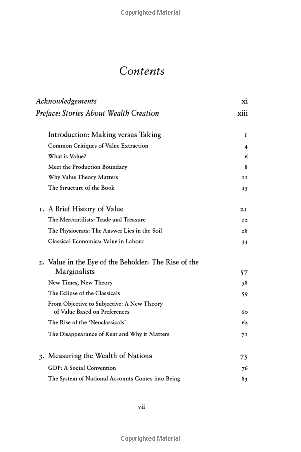 the value of everything: making and taking in the global economy