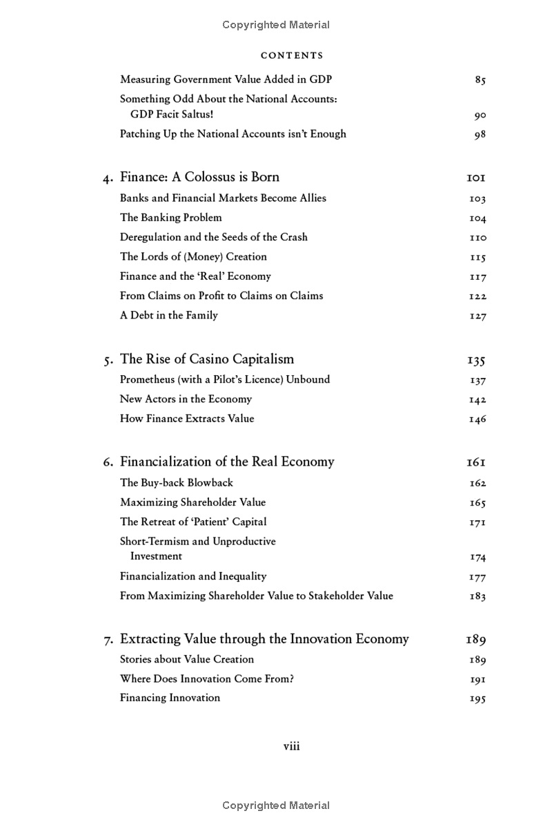 the value of everything: making and taking in the global economy