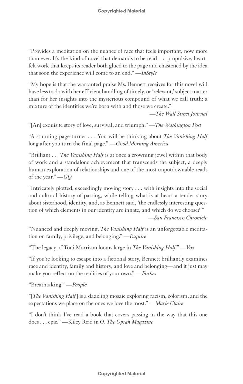 the vanishing half: shortlisted for the women's prize 2021