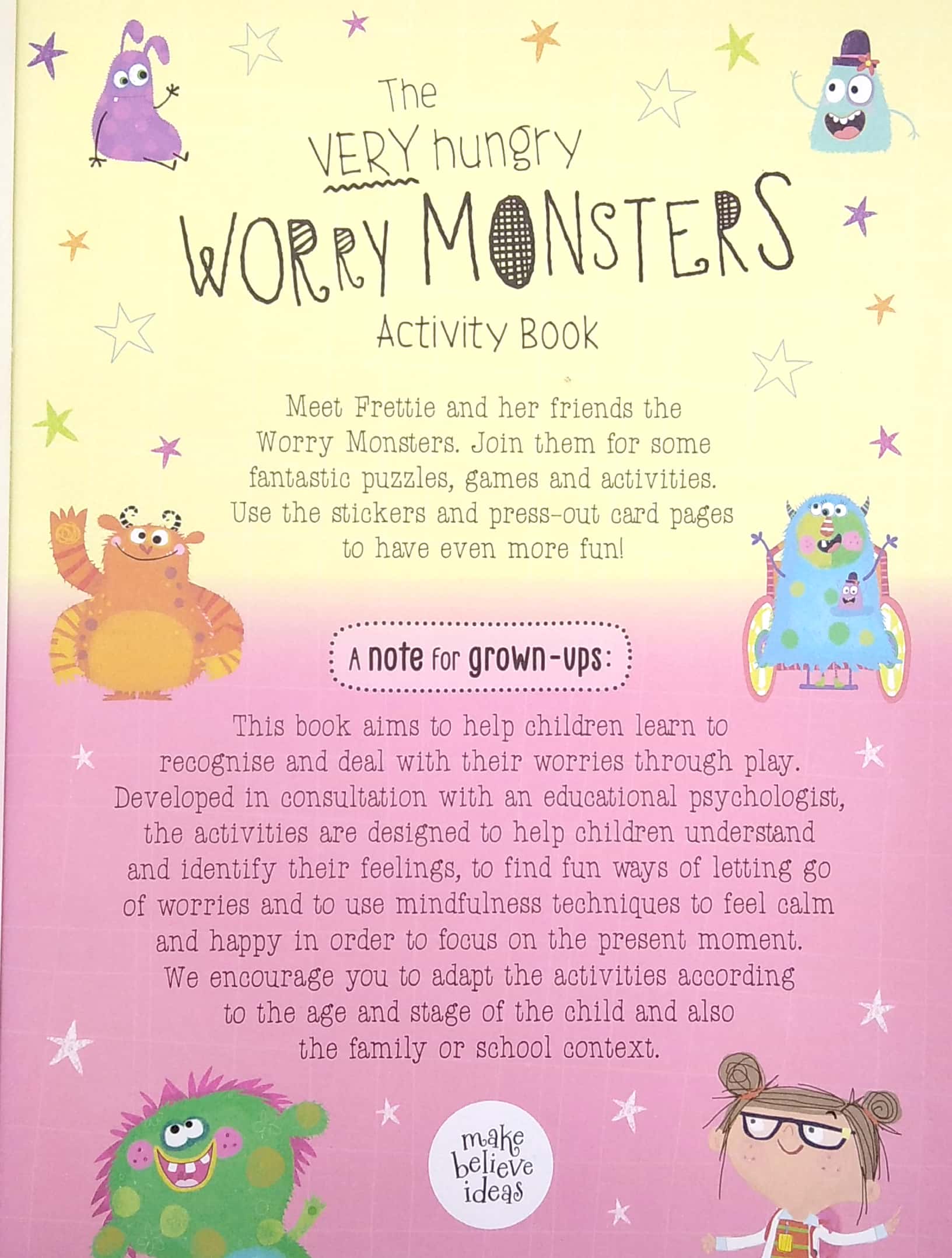 the very hungry worry monsters sticker activity book
