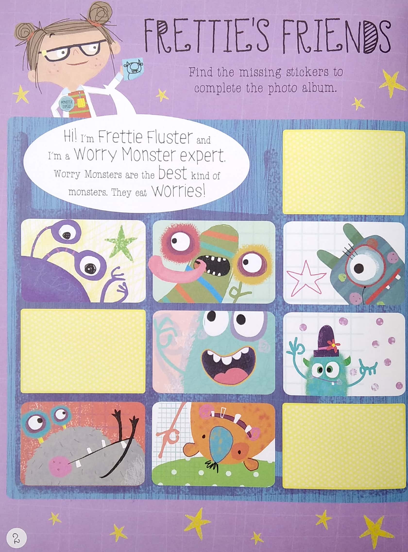 the very hungry worry monsters sticker activity book