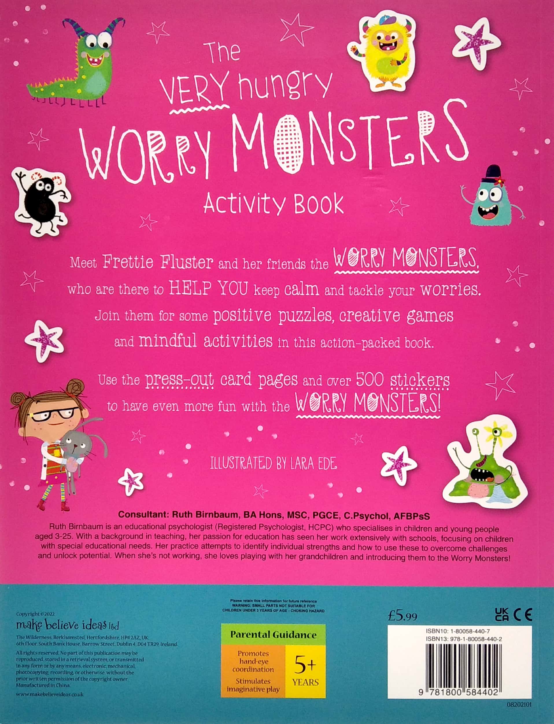 the very hungry worry monsters sticker activity book