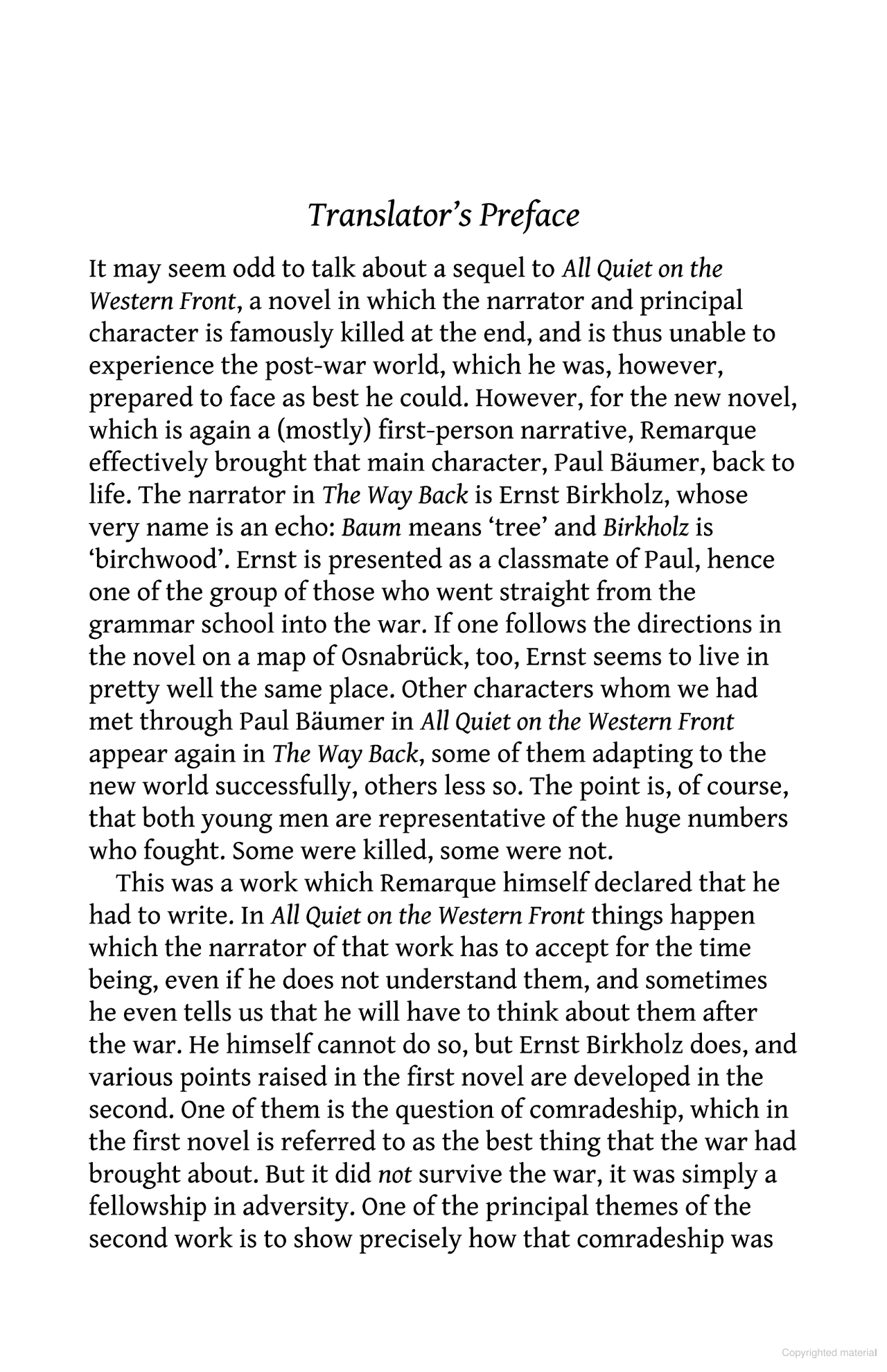 the way back (all quiet on the western front 2)